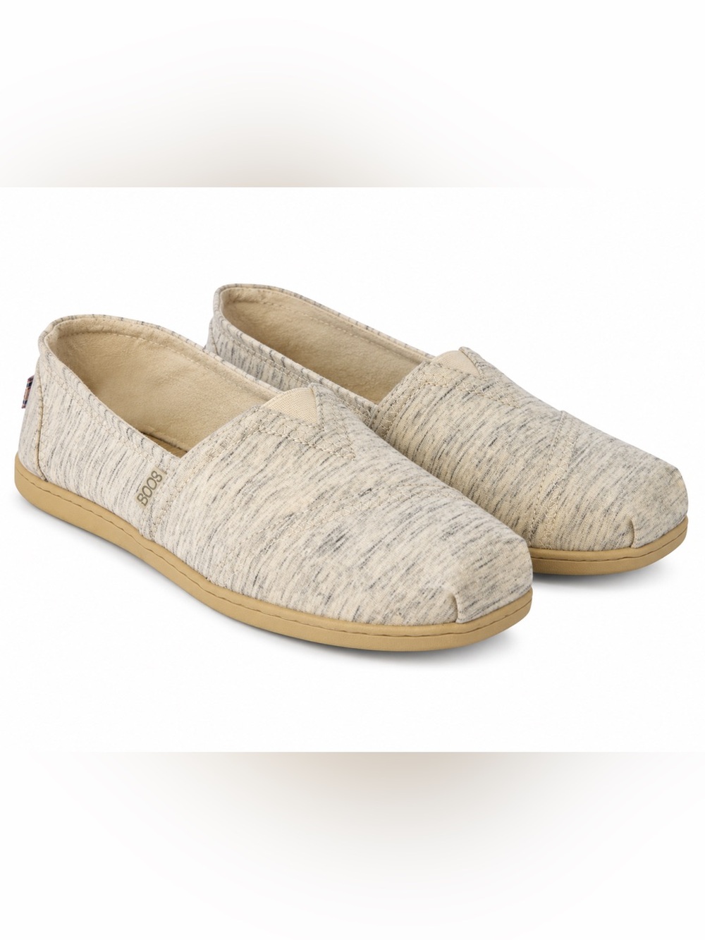 BOBS by Skechers Beige Marled Memory Foam Slip-On Shoes Women’s 10